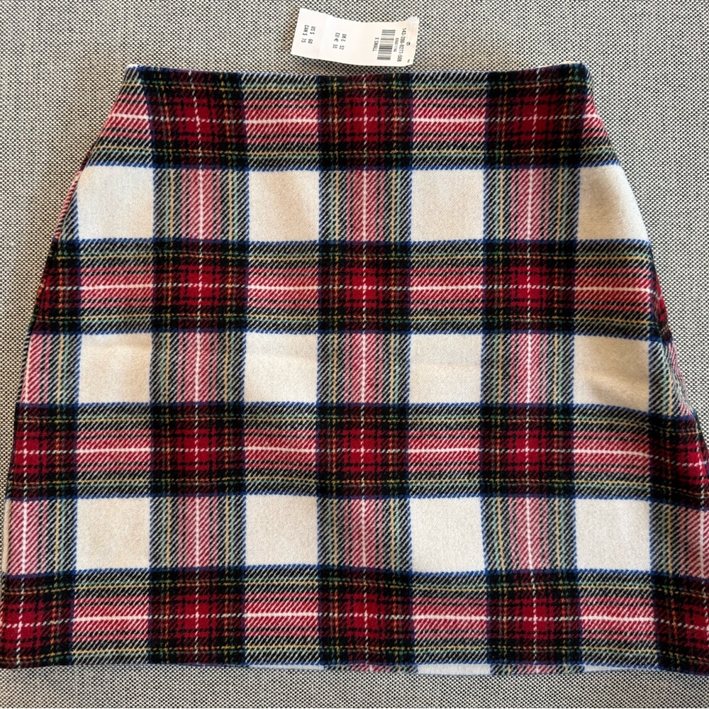 Abercrombie & Fitch Plaid Mini Skirt - Red, White, Black